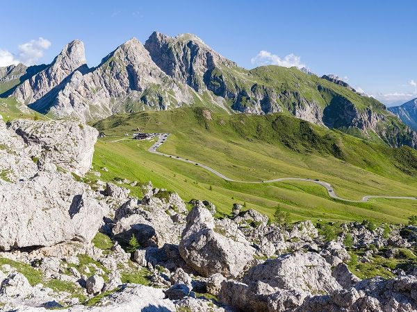 Dolomites at Passo Giau View towards Monte Cernera and Monte Mondeval
